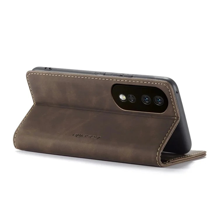 CASEME 013 Series For Honor 80 Pro 5G Case Leather Phone Cover Card Slots Stand Flip