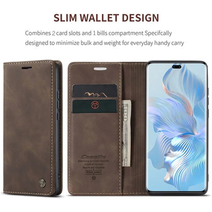 CASEME 013 Series For Honor 80 Pro 5G Case Leather Phone Cover Card Slots Stand Flip