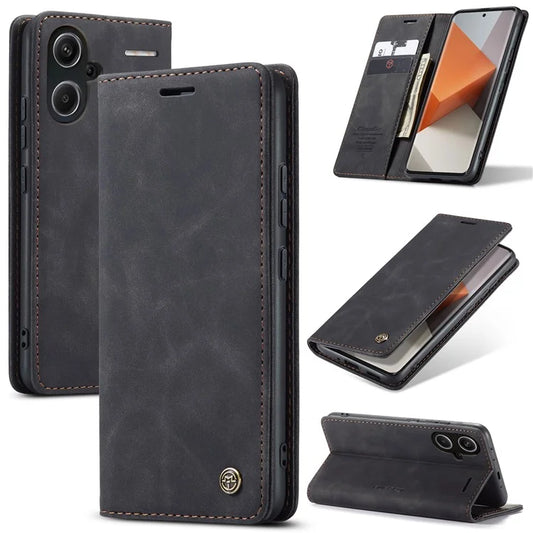 CASEME 013 Series For Xiaomi Redmi Note 13 Pro+ 5G Case Wallet Stand Flip Leather Phone Cover