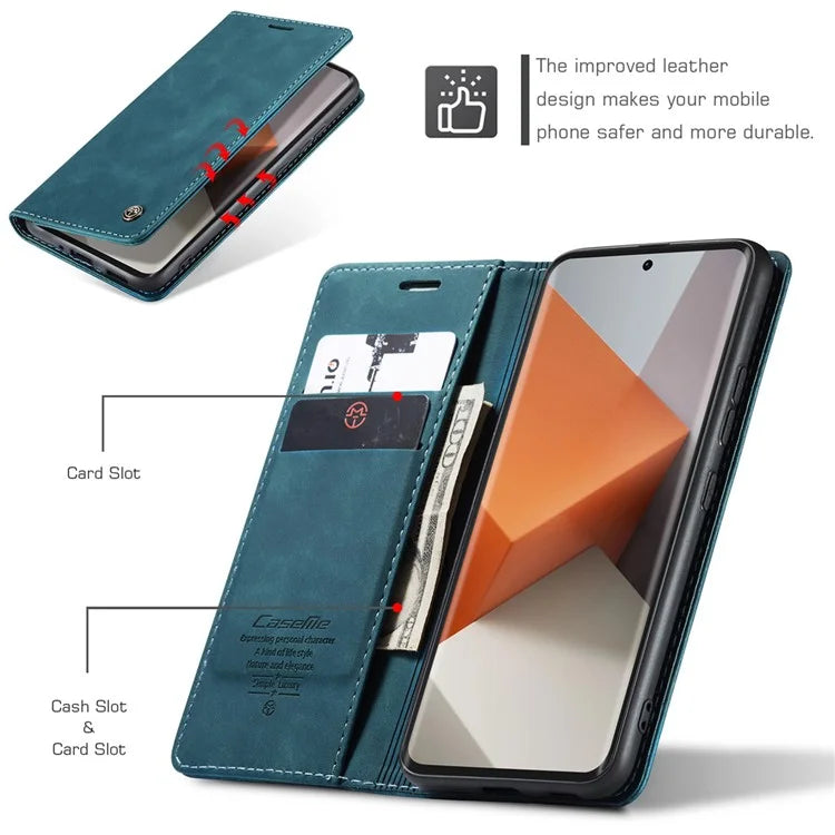 CASEME 013 Series For Xiaomi Redmi Note 13 Pro+ 5G Case Wallet Stand Flip Leather Phone Cover