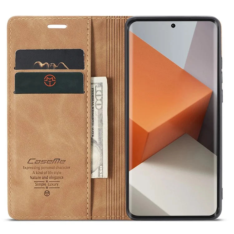 CASEME 013 Series For Xiaomi Redmi Note 13 Pro+ 5G Case Wallet Stand Flip Leather Phone Cover