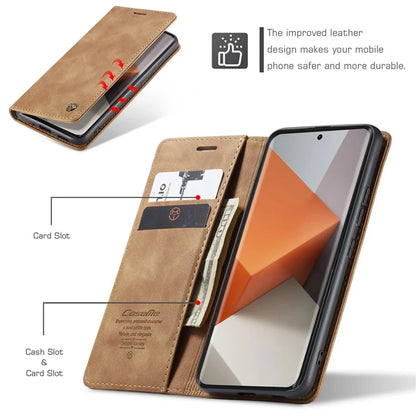 CASEME 013 Series For Xiaomi Redmi Note 13 Pro+ 5G Case Wallet Stand Flip Leather Phone Cover