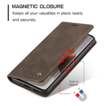 CASEME 013 Series For Xiaomi Redmi Note 13 Pro+ 5G Case Wallet Stand Flip Leather Phone Cover