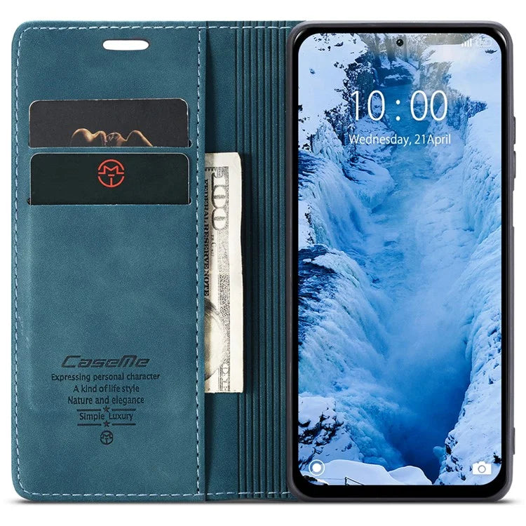 CASEME 013 Series For Xiaomi Redmi Note 13 5G Stand Case Shockproof Leather Phone Cover