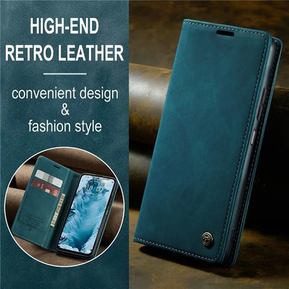 CASEME 013 Series For Xiaomi Redmi Note 13 5G Stand Case Shockproof Leather Phone Cover