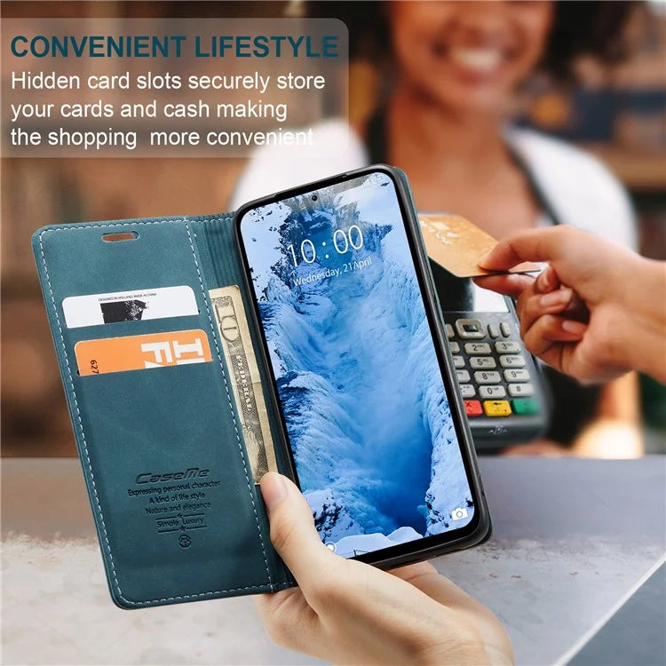 CASEME 013 Series For Xiaomi Redmi Note 13 5G Stand Case Shockproof Leather Phone Cover