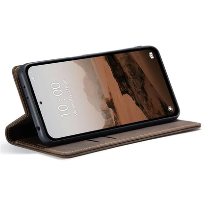 CASEME 013 Series For Xiaomi Redmi Note 13 5G Stand Case Shockproof Leather Phone Cover