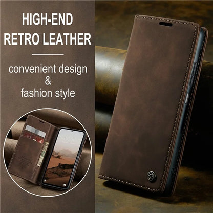 CASEME 013 Series For Xiaomi Redmi Note 13 5G Stand Case Shockproof Leather Phone Cover