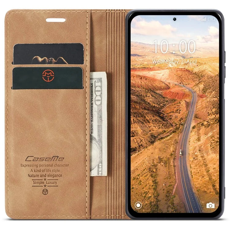 CASEME 013 Series For Xiaomi Redmi Note 13 5G Stand Case Shockproof Leather Phone Cover