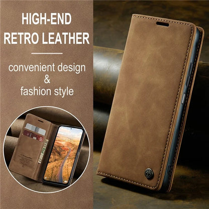 CASEME 013 Series For Xiaomi Redmi Note 13 5G Stand Case Shockproof Leather Phone Cover