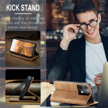 CASEME 013 Series For Xiaomi Redmi Note 13 5G Stand Case Shockproof Leather Phone Cover