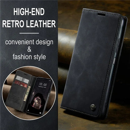 CASEME 013 Series For Xiaomi Redmi Note 13 5G Stand Case Shockproof Leather Phone Cover