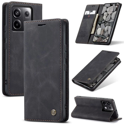 CASEME 013 Series For Xiaomi Redmi Note 13 Pro 5G / Poco X6 5G Case Leather Folio Wallet Phone Cover