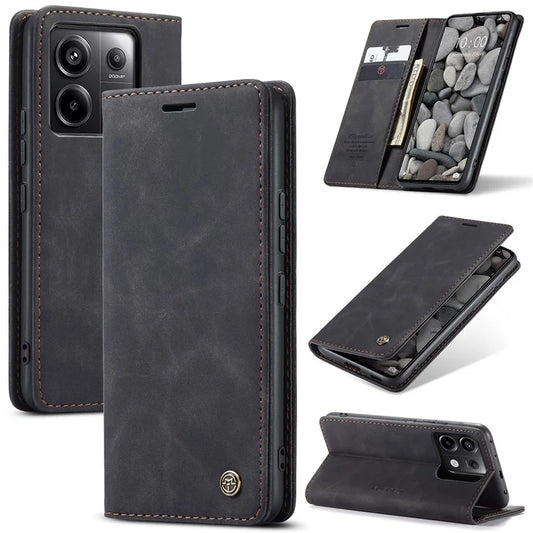 CASEME 013 Series For Xiaomi Redmi Note 13 Pro 5G / Poco X6 5G Case Leather Folio Wallet Phone Cover
