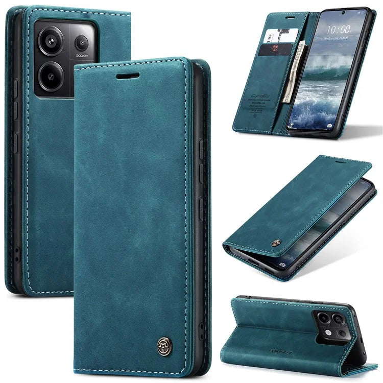 CASEME 013 Series For Xiaomi Redmi Note 13 Pro 5G / Poco X6 5G Case Leather Folio Wallet Phone Cover