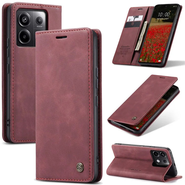 CASEME 013 Series For Xiaomi Redmi Note 13 Pro 5G / Poco X6 5G Case Leather Folio Wallet Phone Cover