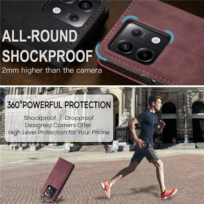 CASEME 013 Series For Xiaomi Redmi Note 13 Pro 5G / Poco X6 5G Case Leather Folio Wallet Phone Cover