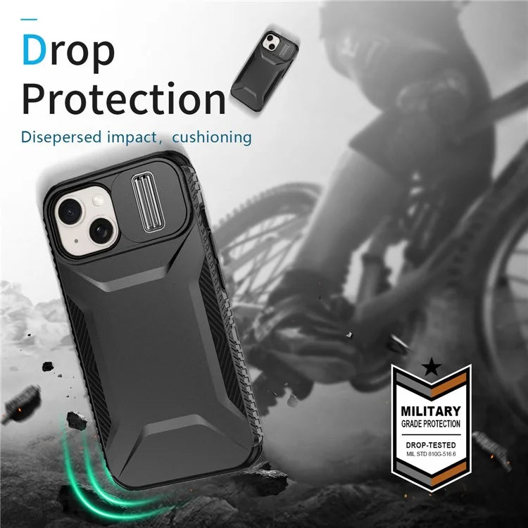 For iPhone 15 Case TPU+PC Phone Cover Upgraded Lens Protection