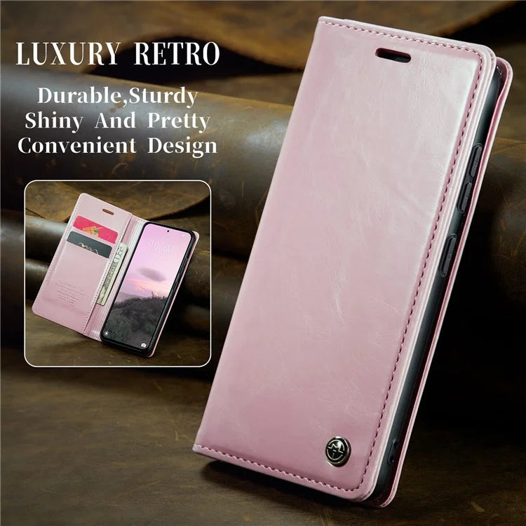 CASEME 003 Series For Xiaomi Redmi Note 13 Pro+ 5G Case Retro Style Waxy Leather Phone Cover