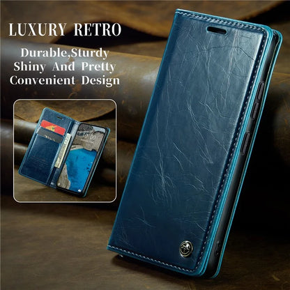 CASEME 003 Series For Xiaomi Redmi Note 13 Pro+ 5G Case Retro Style Waxy Leather Phone Cover