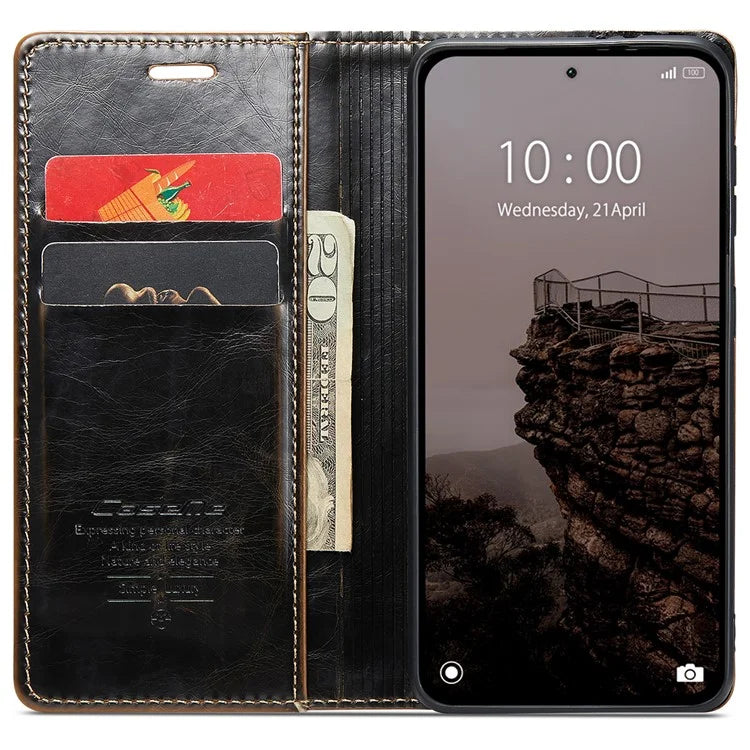 CASEME 003 Series For Xiaomi Redmi Note 13 Pro+ 5G Case Retro Style Waxy Leather Phone Cover