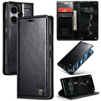 CASEME 003 Series For Xiaomi Redmi Note 13 Pro+ 5G Case Retro Style Waxy Leather Phone Cover