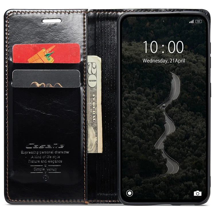 CASEME 003 Series For Xiaomi Redmi Note 13 Pro+ 5G Case Retro Style Waxy Leather Phone Cover