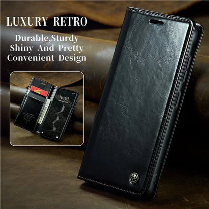 CASEME 003 Series For Xiaomi Redmi Note 13 Pro+ 5G Case Retro Style Waxy Leather Phone Cover