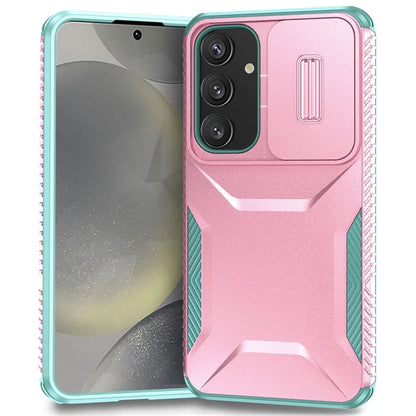 For Samsung Galaxy S24 Case Slide Lens Cover TPU+PC Phone Shell