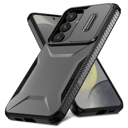 For Samsung Galaxy S24 Case Slide Lens Cover TPU+PC Phone Shell