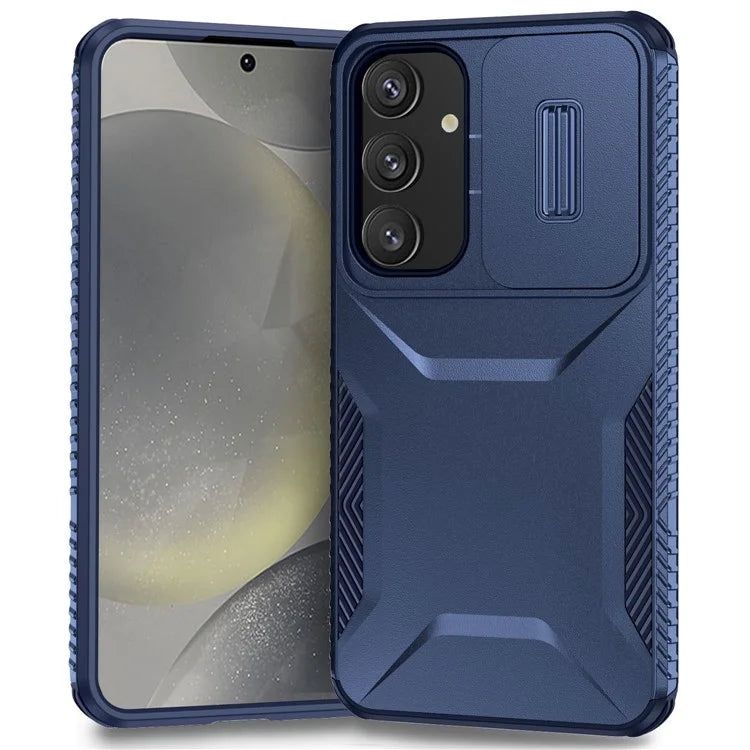 For Samsung Galaxy S24 Case Slide Lens Cover TPU+PC Phone Shell