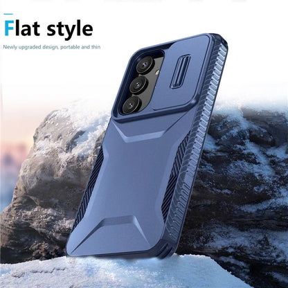 For Samsung Galaxy S24 Case Slide Lens Cover TPU+PC Phone Shell