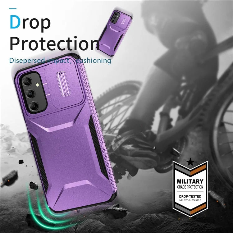 For Samsung Galaxy A14 5G Case Shockproof TPU+PC Phone Cover with Camera Lid