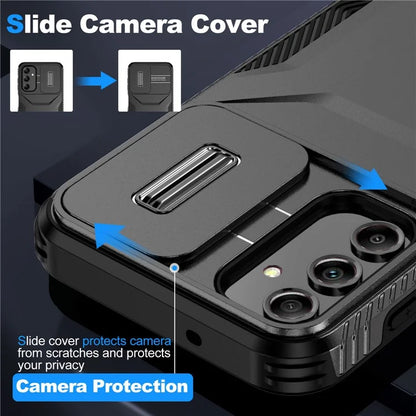 For Samsung Galaxy A14 5G Case Shockproof TPU+PC Phone Cover with Camera Lid