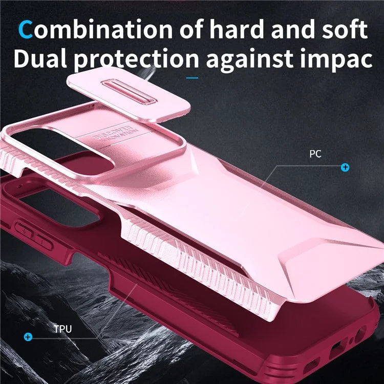 For Samsung Galaxy A14 5G Case Shockproof TPU+PC Phone Cover with Camera Lid
