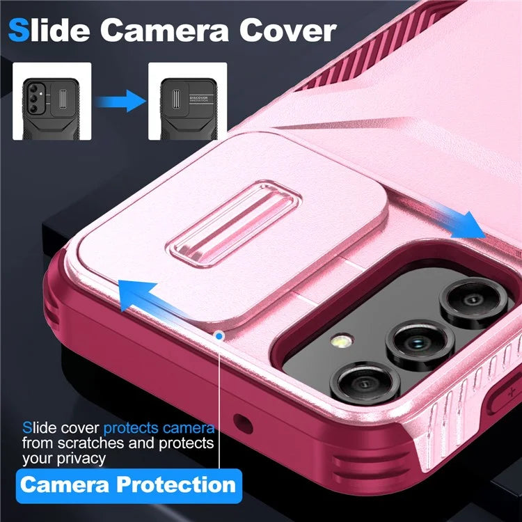 For Samsung Galaxy A14 5G Case Shockproof TPU+PC Phone Cover with Camera Lid