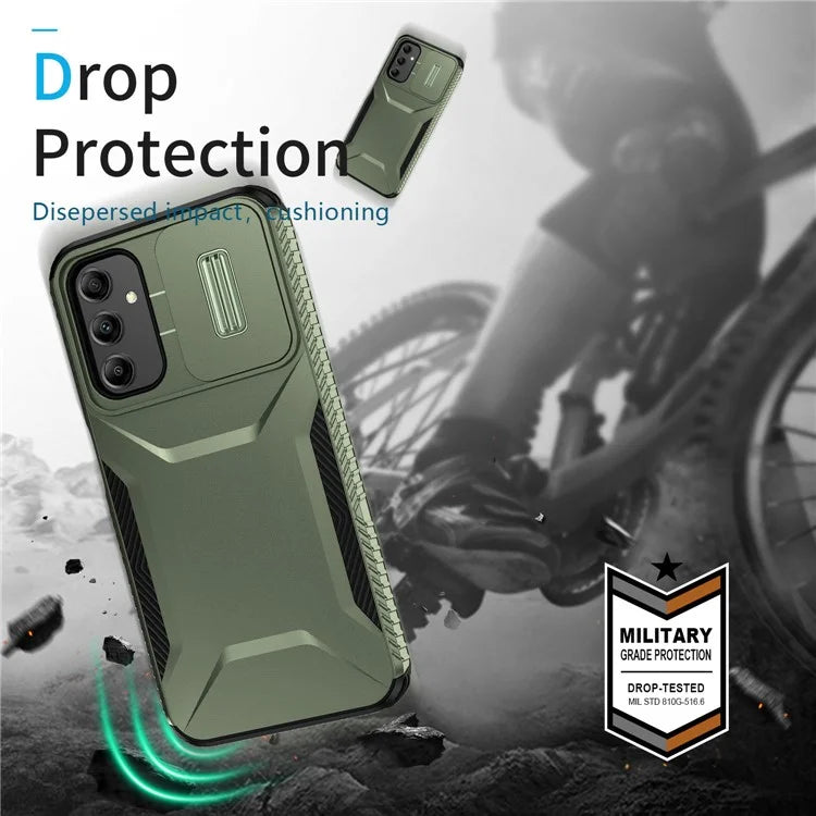 For Samsung Galaxy A14 5G Case Shockproof TPU+PC Phone Cover with Camera Lid