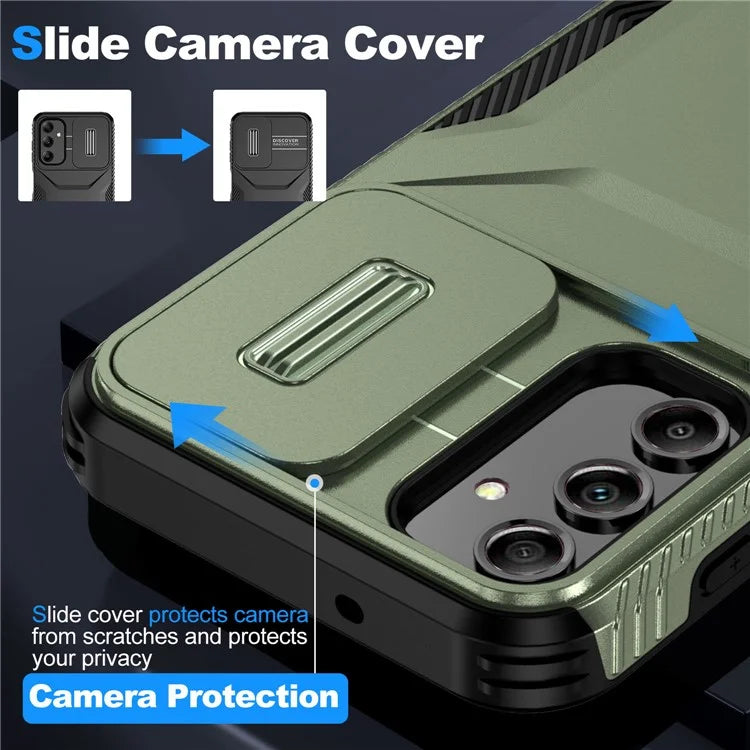 For Samsung Galaxy A14 5G Case Shockproof TPU+PC Phone Cover with Camera Lid
