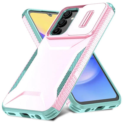For Samsung Galaxy A15 4G / 5G Case PC+TPU  Impact-Resistant Phone Cover Slide Camera Lens Protection