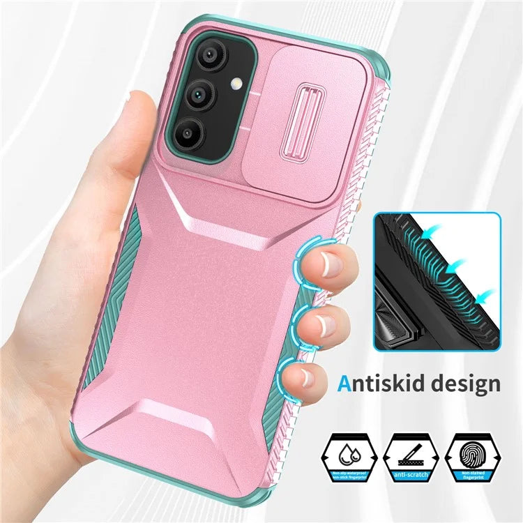 For Samsung Galaxy A15 4G / 5G Case PC+TPU  Impact-Resistant Phone Cover Slide Camera Lens Protection