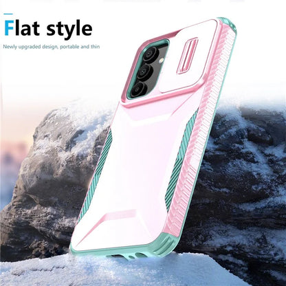 For Samsung Galaxy A15 4G / 5G Case PC+TPU  Impact-Resistant Phone Cover Slide Camera Lens Protection