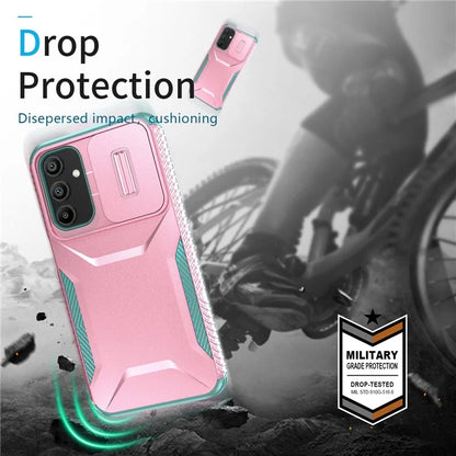 For Samsung Galaxy A15 4G / 5G Case PC+TPU  Impact-Resistant Phone Cover Slide Camera Lens Protection