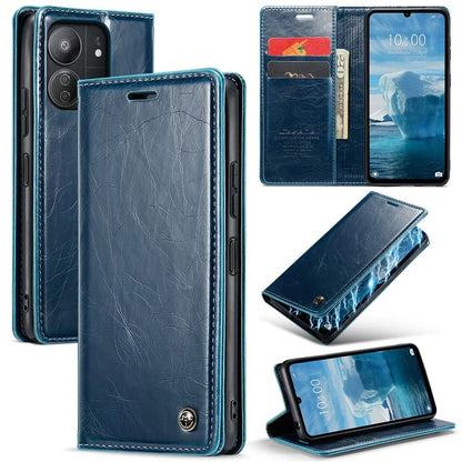 CASEME 003 Series For Xiaomi Redmi 13C 4G  /  Poco C65 4G Case Leather Phone Cover Stand Wallet