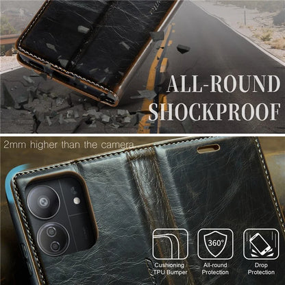 CASEME 003 Series For Xiaomi Redmi 13C 4G  /  Poco C65 4G Case Leather Phone Cover Stand Wallet