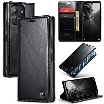 CASEME 003 Series For Xiaomi Redmi 13C 4G  /  Poco C65 4G Case Leather Phone Cover Stand Wallet