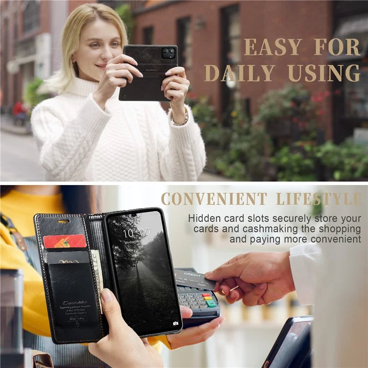 CASEME 003 Series For Xiaomi Redmi 13C 4G  /  Poco C65 4G Case Leather Phone Cover Stand Wallet