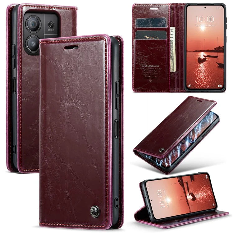 CASEME 003 Series For Xiaomi Redmi Note 13 Pro 5G / Poco X6 5G Case Anti-Drop Leather Phone Cover