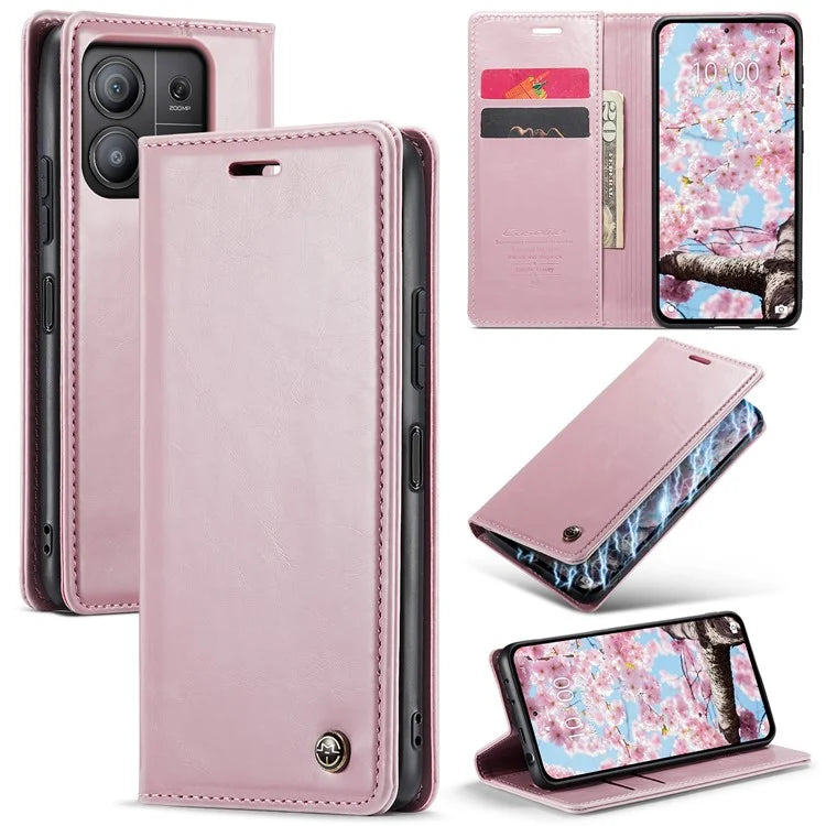 CASEME 003 Series For Xiaomi Redmi Note 13 Pro 5G / Poco X6 5G Case Anti-Drop Leather Phone Cover