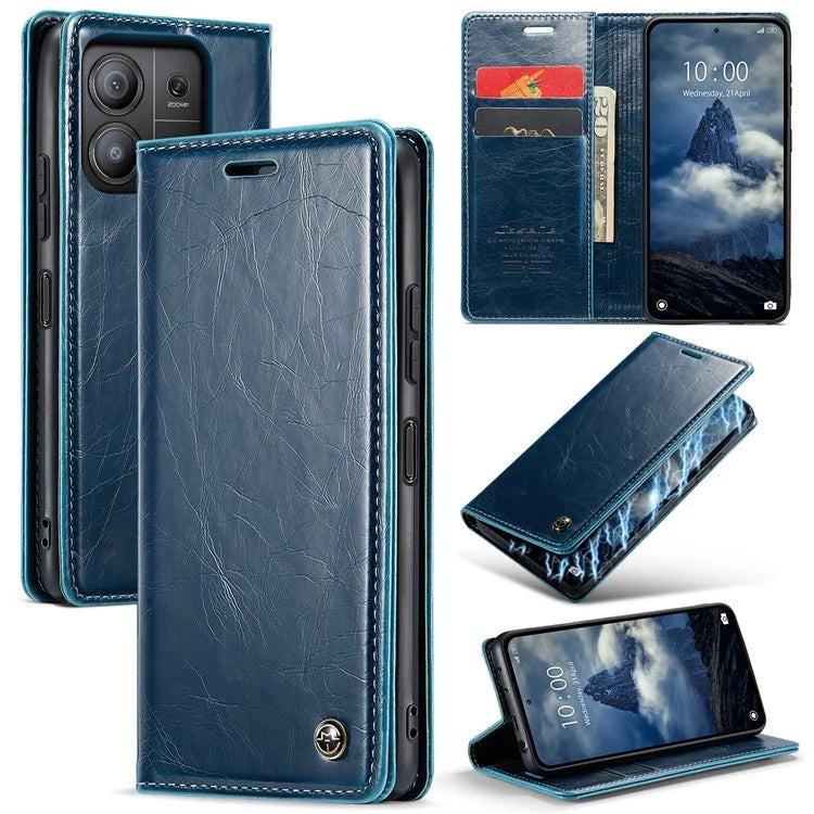 CASEME 003 Series For Xiaomi Redmi Note 13 Pro 5G / Poco X6 5G Case Anti-Drop Leather Phone Cover