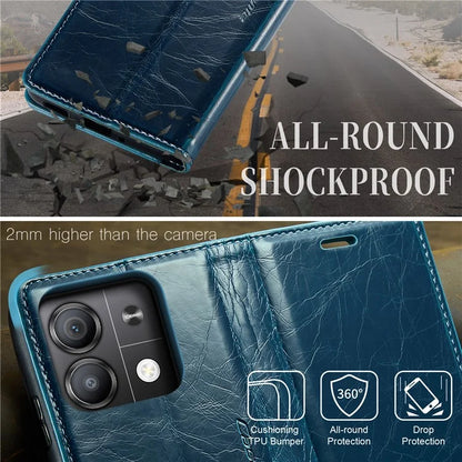 CASEME 003 Series For Xiaomi Redmi Note 13 Pro 5G / Poco X6 5G Case Anti-Drop Leather Phone Cover
